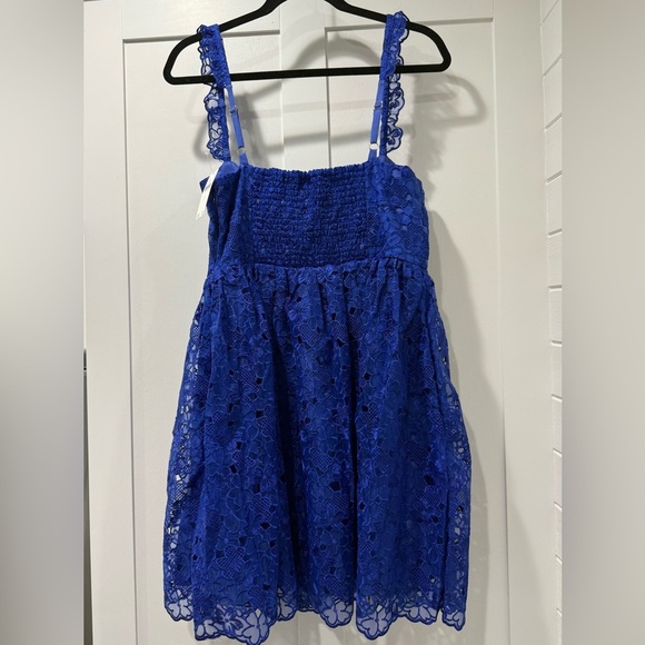 Anthropologie Ruffle Strap Corset Lace Mini Dress - Picture 5 of 7